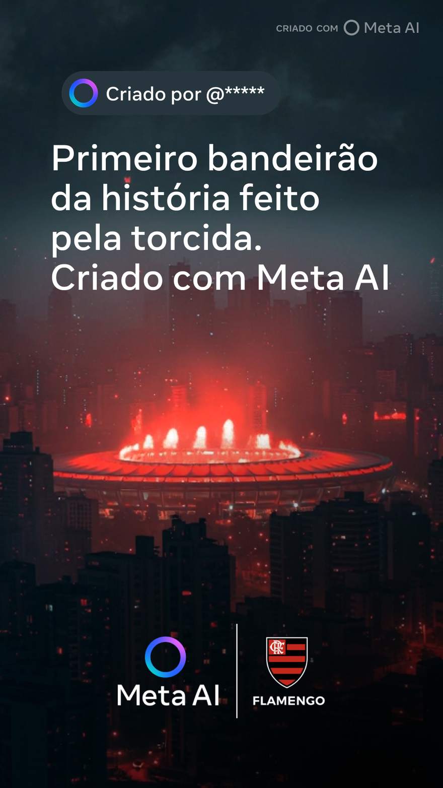 Arte vertical: primeiro bandeirão da história feito pela torcida